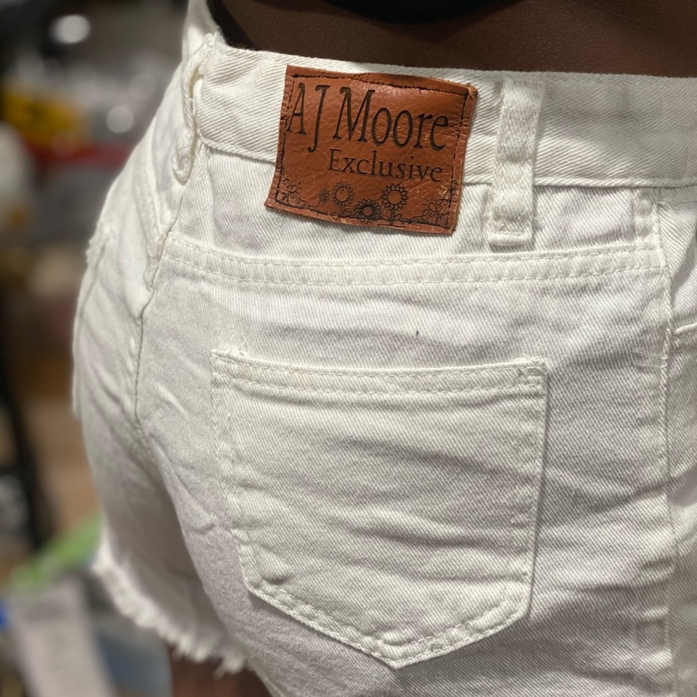Distressed Ripped Jean Shorts - Picture 2 of 2